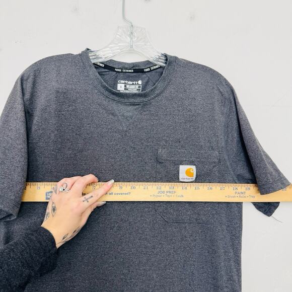 Carhartt Force Extremes Relaxed Fit Gray Short Sleeve Tee Men’s Size S - Picture 4 of 8